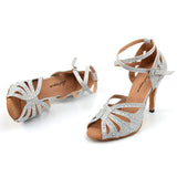 Womens Ballroom Dancing Woman Shoes | Shine Rhinestone | Latin Dance Shoes | Customized Heel | Danceshoesmart