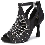 Ballroom Latin Dance Shoes Rhinestones Salsa Tango Women's Wedding Shoes Boots