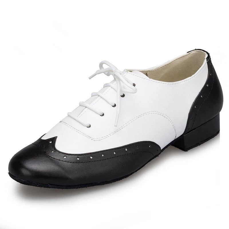 Black White Men Latin Dance Shoes Ballroom Salsa Tango Waltz Samba