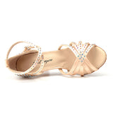 Satin Latin Dance Shoes Women | Rhinestone Ballroom Dancing Shoes | Danceshoesmart