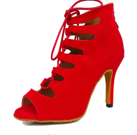 Women's Velvet Customized Heel Latin Shoes Ballroom Dance Shoes