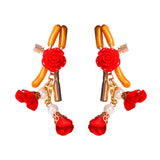 Sex Products Sm Sexy Breast Rose Pearl Chain Clip Enlargement Teasing Nipple Sucker Stimulator Accessoire Sexeul Couple Hot BDSM