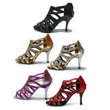 Women Latin Shoes | Glitter Dance shoes | Latin Zipper Dance Shoes | Danceshoesmart