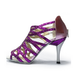 <transcy>Zapatos latinos para mujer | Zapatos de baile con purpurina | Zapatos de baile latino con cremallera | Danceshoesmart</transcy>