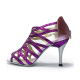 Women Latin Shoes | Glitter Dance shoes | Latin Zipper Dance Shoes | Danceshoesmart