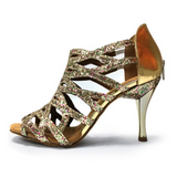 <transcy>Zapatos latinos para mujer | Zapatos de baile con purpurina | Zapatos de baile latino con cremallera | Danceshoesmart</transcy>