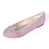 Women's Sparkling Glitter Rhinestone Flat Heel Flats Girls Low Heel Shoes
