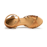 Women's Satin Dance Shoes | Suede Sole Customized Heels | Sandals Latin Dance Shoes | Danceshoesmart