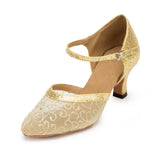 Gold Modern Dance Shoes | Women Latin Ballroom Dance Shoes | Salsa Shoes | Danceshoesmart