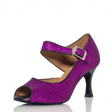 <transcy>Zapatos de baile latino con purpurina | Zapatos de baile de salón para mujer | Shinning | Danceshoesmart</transcy>