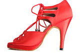 Women's Latin Dance Shoes | Red Salsa Ballroom Dance Shoes | Platform Shoes