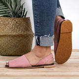 <transcy>Verano Mujer Chanclas Artificial Suede Peep Plus Size Toe Slip on Sandals</transcy>