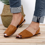 <transcy>Verano Mujer Chanclas Artificial Suede Peep Plus Size Toe Slip on Sandals</transcy>