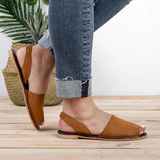 <transcy>Verano Mujer Chanclas Artificial Suede Peep Plus Size Toe Slip on Sandals</transcy>
