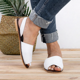 <transcy>Verano Mujer Chanclas Artificial Suede Peep Plus Size Toe Slip on Sandals</transcy>
