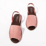 <transcy>Verano Mujer Chanclas Artificial Suede Peep Plus Size Toe Slip on Sandals</transcy>