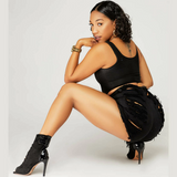 Black Latin Ballroom Dance Shoes Flock Salsa Dance Boots Open Toe Lace Up Bootie Stiletto Heel
