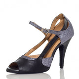 <transcy>Zapatos de baile para mujer con purpurina | Tacón personalizable | Zapatos de baile de salsa de salón latino | Danceshoesmart</transcy>