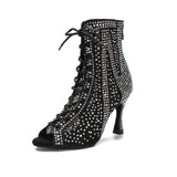 Women's Shoes Dance Boots Latin Jazz Rumba Samba Ballroom Dance Party Ladies Wedding High Heels