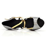 Latin Dance Shoes Sequined Salsa Tango Ballroom Dancing Shoes For Women Girls