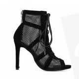 Fashion Salsa Jazz Tango Indoor Social Latin Dance Shoes for Dancing Women Teachers High Heels Ballroom Boots