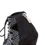 Social Ballroom Dance Ankle Boots Rhinestone Latin Salsa Tango Professional Dancing Shoes