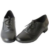 Men's Latin Dance Shoes Black Ballroom Dance Shoes Quality Salsa Shoes Square Heel