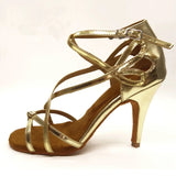 Customized Heels Salsa Ballroom Dancing Shoes For Women Latin Dance Shoes Gold