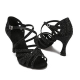 Women Dance Shoes Tango Latin Ballroom Dance Professional Shoes Ladies Soft Sole Sandals Wedding Heels