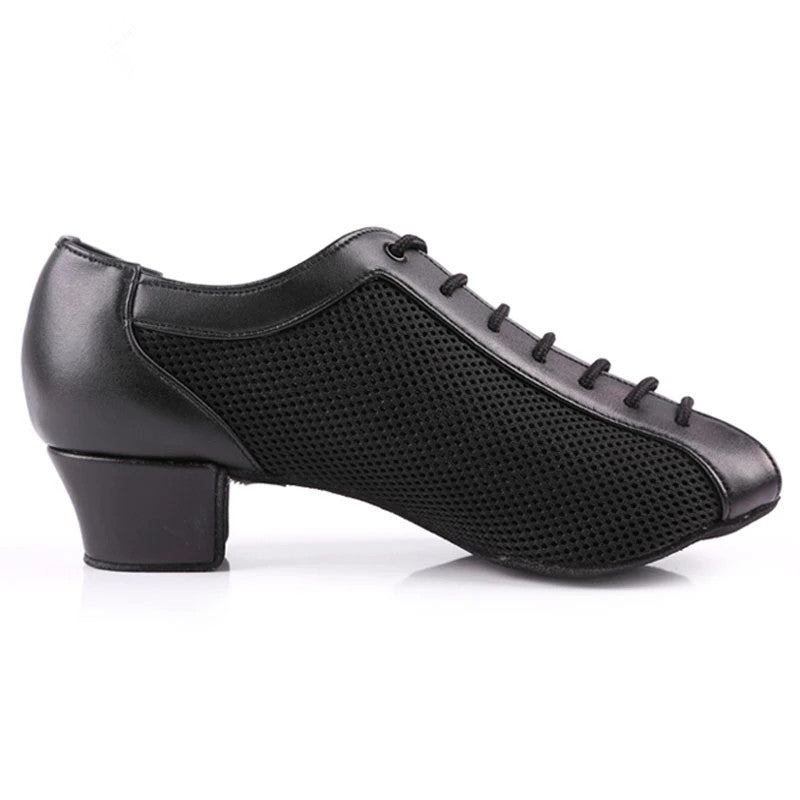 Dance Shoes Women Ladies Sneaker Latin Dance Shoes Ballroom Mesh Big Square Heel Teaching Shoes