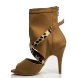 Professional Party Dance Boots Lady Strech Salsa 10cm Heeled Women Latin Salsa Dance Boots