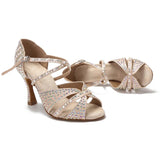 Women Latin Dance Shoes Jazz Training Adult Ballroom Soft Sole Women Sandals High Heels