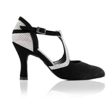 Women Ballroom Shoes Flock Professional Modern Latin Ballroom Dance Shoes