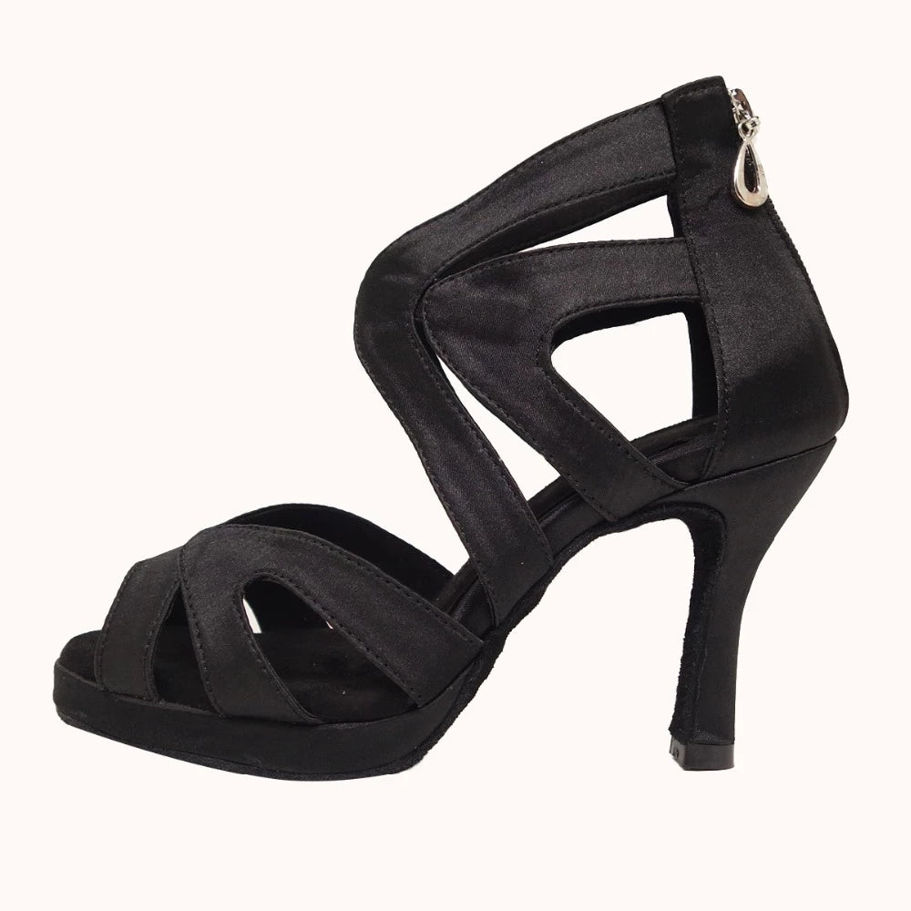 Platform Black Professional Dance Shoes High Heels Comfortable Women Latin Ballroom Tango Salsa Dancing Shoes