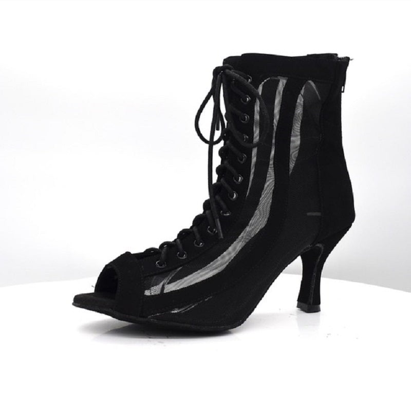 New Latin Dance Boots Ladies Salsa Tango Indoor High Heel Professional Ballroom Dance Shoes For Women
