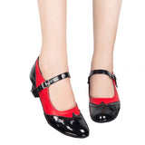 Women's Spring Autumn Ballroom Dance Shoes Closed Toe Latin Salsa Modern Dance Shoes For Girls