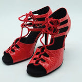 Salsa Latin Women Dance Shoes Soft Sole Red Bachata Ballroom Dancing Shoes