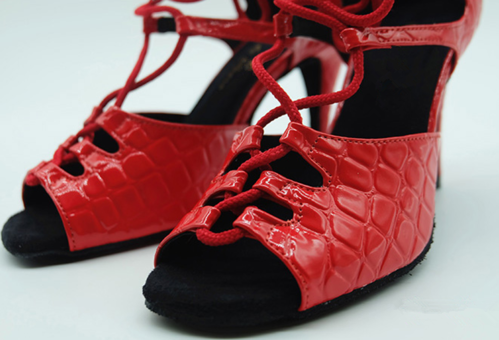 Salsa Latin Women Dance Shoes Soft Sole Red Bachata Ballroom Dancing Shoes