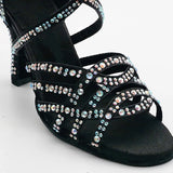 <transcy>Salón de baile de diamantes de imitación Zapatos de baile latino Mujeres Salsa Waltz Sandalias Swing Zapatos de tacón alto</transcy>