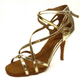 Customized Heels Salsa Ballroom Dancing Shoes For Women Latin Dance Shoes Gold