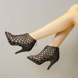 <transcy>Mujer Botas de baile latino de salón Tango Salsa Zapatos de rendimiento Suela de goma personalizada aceptada</transcy>