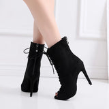 Lady Flannel Dance Shoes For Woman Ballroom Latin Dance Boots For Girls Soft Bottom Salsa Dancing Shoes For Party