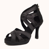 Platform Black Professional Dance Shoes High Heels Comfortable Women Latin Ballroom Tango Salsa Dancing Shoes