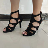 Dance Boots Black High Heel Salsa Ballroom Party Shoes Girls Women Salsa Dancing Shoes