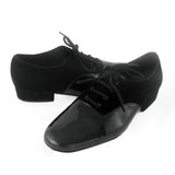 Black Velvet PU Men's Modern Dance Shoes Ballroom Dancing Shoes Flat Tango Wedding Party Shoes