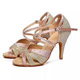<transcy>Latin Jazz Salsa Zapatos de baile de salón Mujeres Niñas Sandalias Zapatos de diamantes de imitación sexy</transcy>