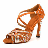 Rhinestone Professional Latin Dancing Shoes For Women Girls