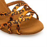 PU Latin Dance Shoes For Women Leopard Teaching Tango Salsa Shoes
