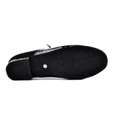Modern PU Flocking Dance Shoes Men Black Soft Bottom Latin Ballroom Dancing Shoes