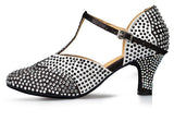 <transcy>Zapatos de baile latino con diamantes de imitación | Mujeres de lujo | Zapatos de baile moderno de salón | Danceshoesmart</transcy>